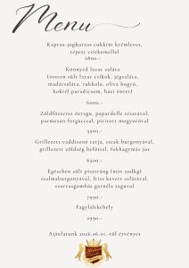 Chef ajánlat a Kertész Csárdában